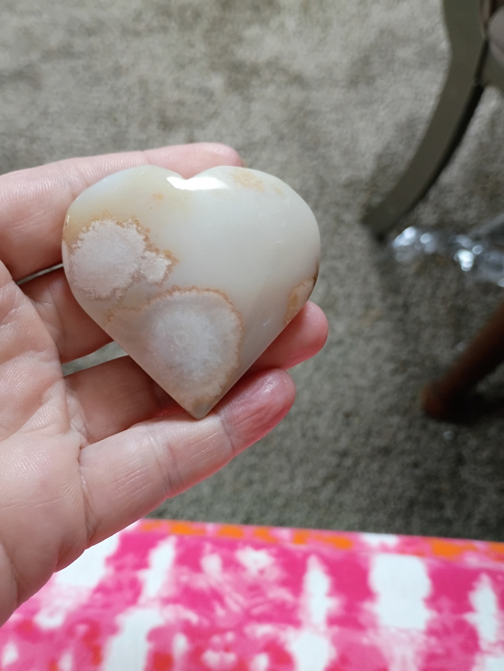 Flower Agate Heart